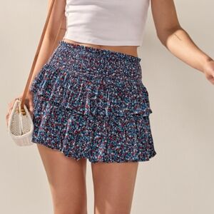 CLEARANCE Ruffled Tiered Skort